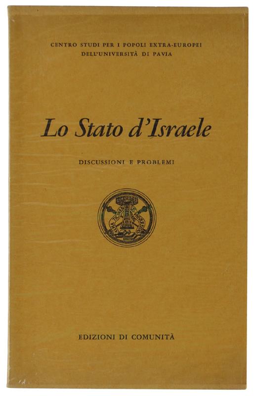 Lo STATO D'ISRAELE. Discussioni e problemi - copertina
