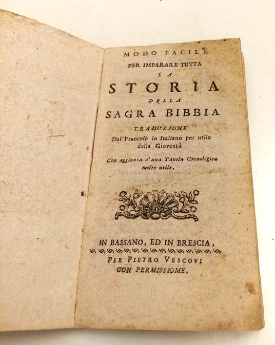 Modo Facile Per Imparare Tutta La Storia Della Sagra Bibbia - copertina