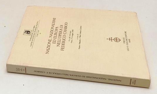 Nazione Nazionalismi Europa Opera Federico Chabod - copertina