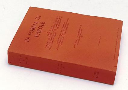 In Forma Di Parole Anno Nono Numero Quarto -- Liviana --- 1988 - copertina