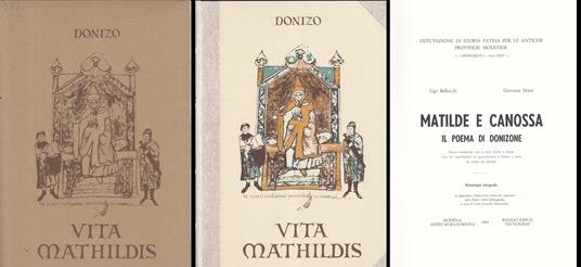 Vita Mathildis Matilde Canossa 1112/15- Donizo- Modena --- 1984 - copertina