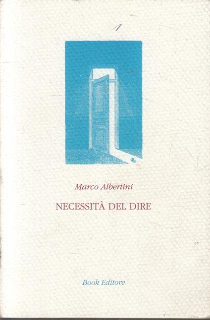 Necessità Del Dire - copertina