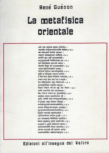 Metafisica Orientale - René Guénon - copertina