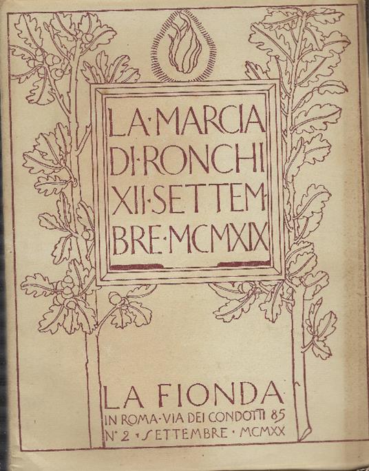 Marcia Di Ronchi Coi Settembre Mcmxix - copertina