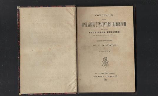 Compendio Delle  Operazioni E Fasciature Chirurgiche Due Vol - copertina
