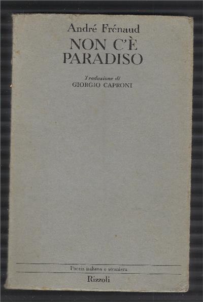 Non C'è Paradiso - André Frénaud - copertina