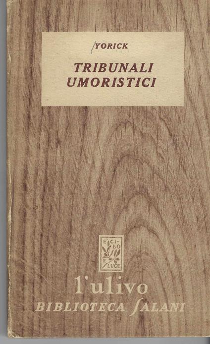 Tribunali Umoristici - Yorick - copertina
