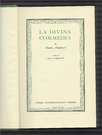 Divina Commedia - Dante Alighieri - copertina
