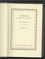 'Poesie e prose darte: [vol. 1 delle Opere]. Classici italiani: Secondo Ottocento e Primo Novecento