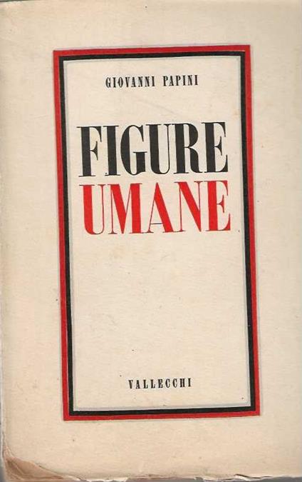 Figure Umane - Giovanni Papini - copertina