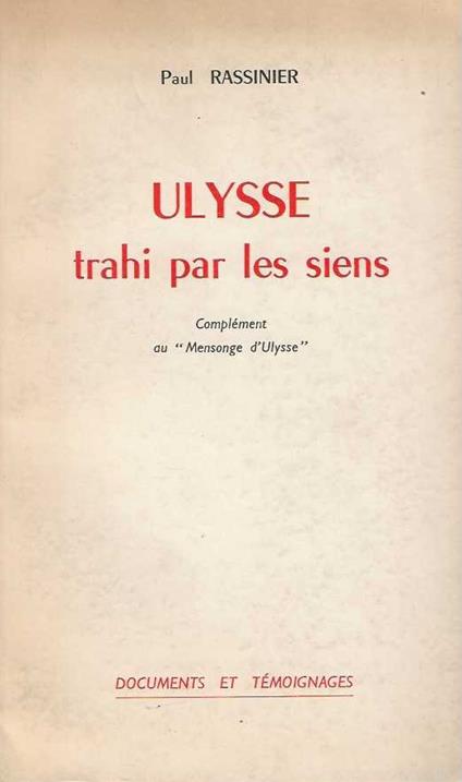 Ulysse trahi par les siens - Paul Rainer - copertina