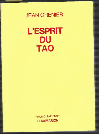 L' esprit Du Tao - Jean Grenier - copertina