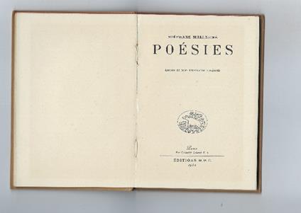 Poesies - Stephane Mallarmé - copertina