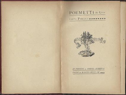 Poemetti - Giovanni Pascoli - copertina