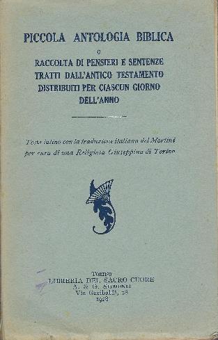 Piccola Antologia Biblica - copertina