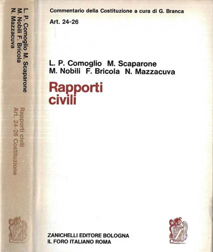 Rapporti civili Articoli 24 - 26 - copertina