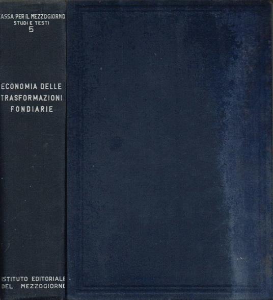 Economia delle trasformazioni fondiarie - copertina