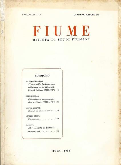 Fiume - copertina