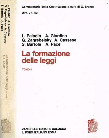 La formazione delle leggi - copertina