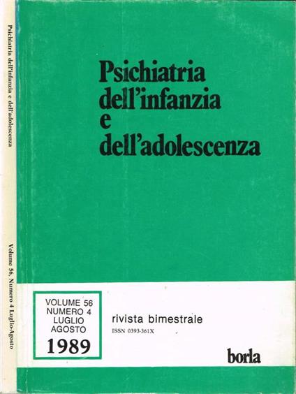 Psichiatria dell'infanzia e dell'adolescenza - copertina