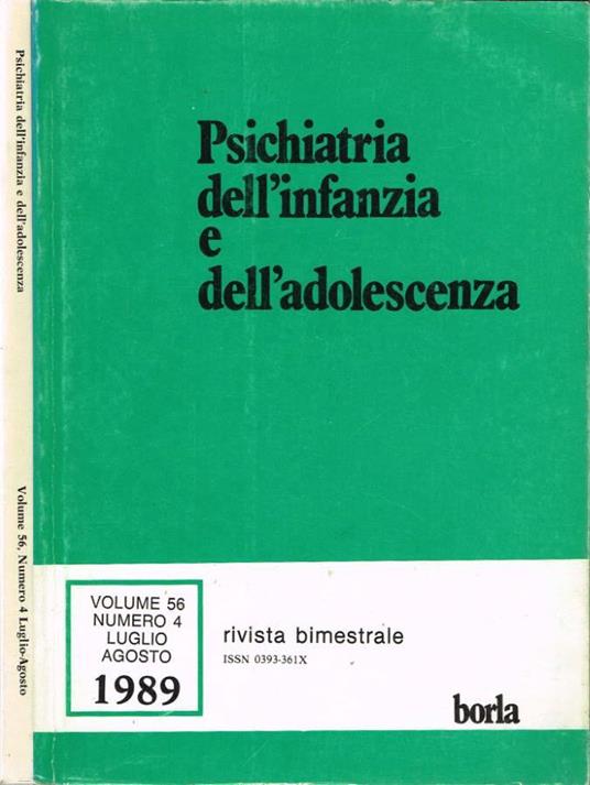 Psichiatria dell'infanzia e dell'adolescenza - copertina