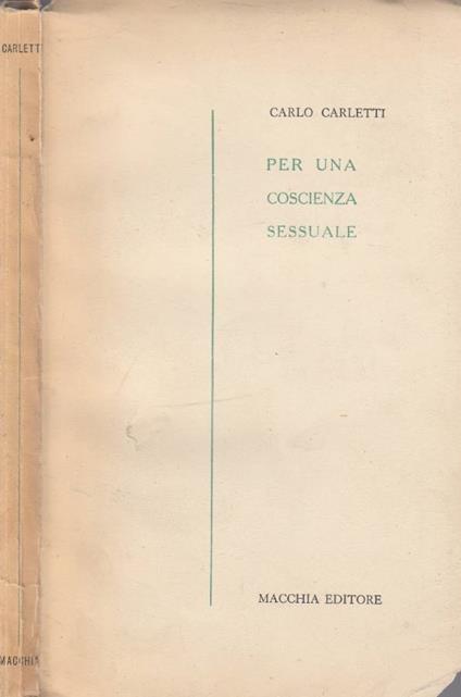 Per una coscienza sessuale - Carlo Carletti - copertina