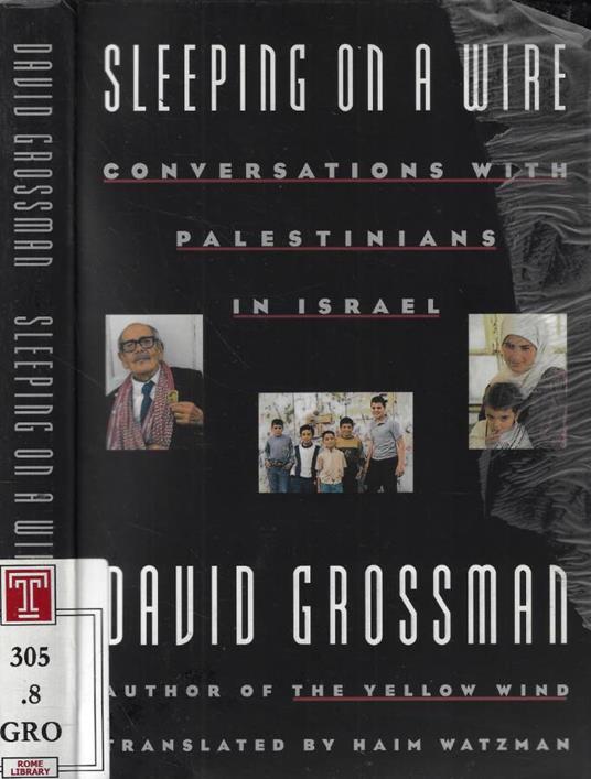 Sleeping on a wire - David Grossman - copertina
