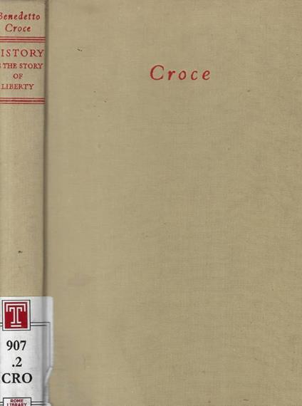 History - Benedetto Croce - copertina
