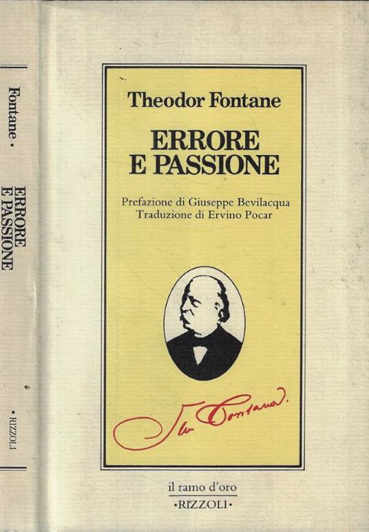 Errore e passione - Theodor Fontane - copertina