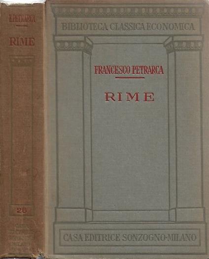Rime - Francesco Petrarca - copertina