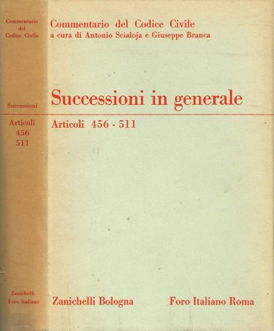 Successioni in generale - Luigi Ferri - copertina