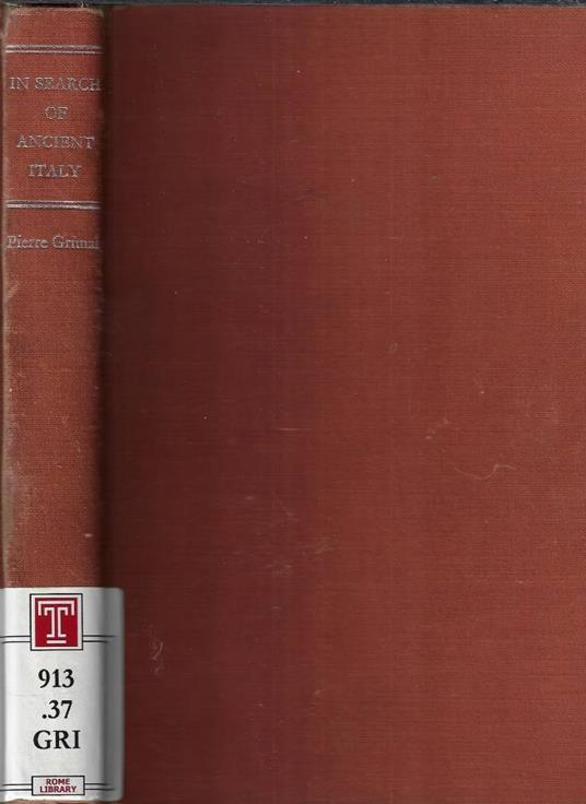 In search of ancient Italy - Pierre Grimal - copertina