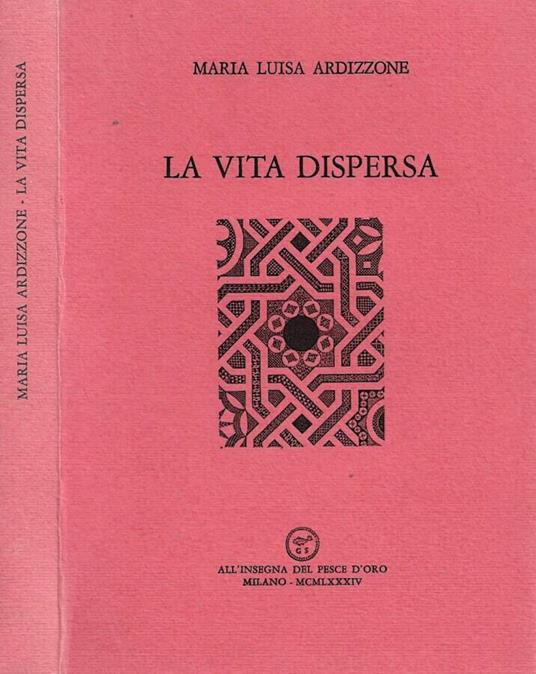 La vita dispersa - M. Luisa Ardizzone - copertina