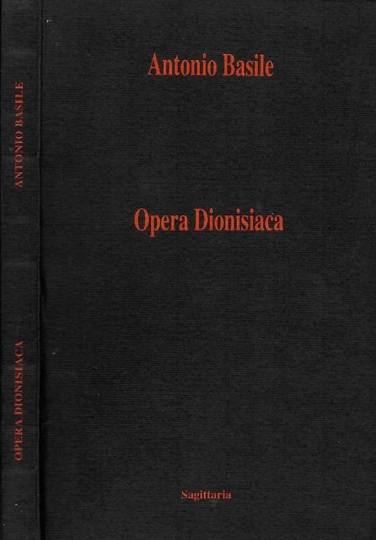 Opera Dionisiaca - Antonio Basile - copertina