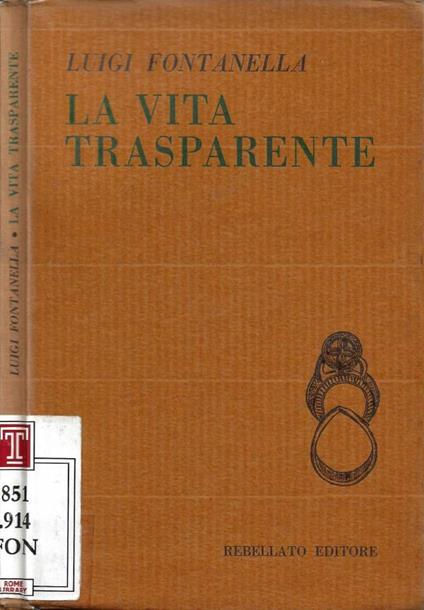 La vita trasparente (1973-1977) - Luigi Fontanella - copertina