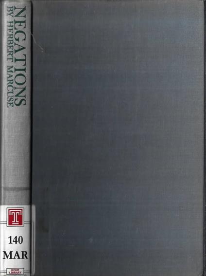 Negations - Herbert Marcuse - copertina