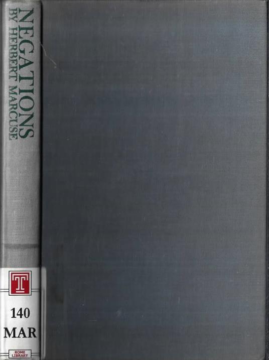 Negations - Herbert Marcuse - copertina