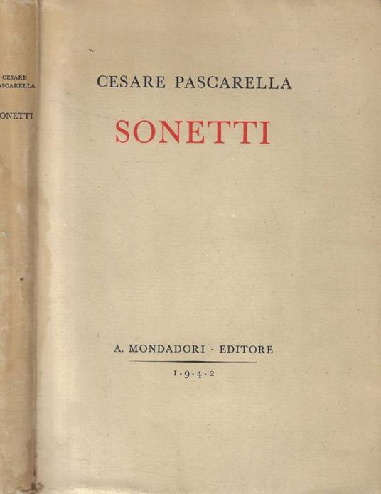 Sonetti - Cesare Pascarella - copertina