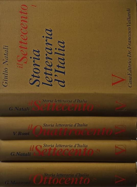 Storia letteraria d'Italia ( 4 voll) - Vittorio Rossi - copertina