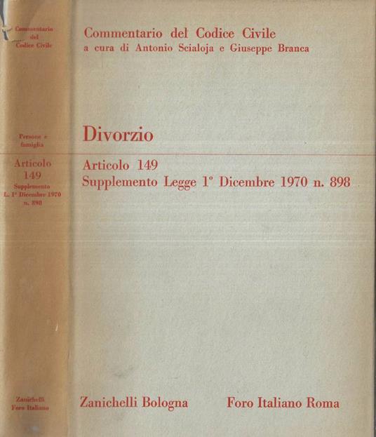 Divorzio Articolo 149 - Lelio Barbiera - copertina