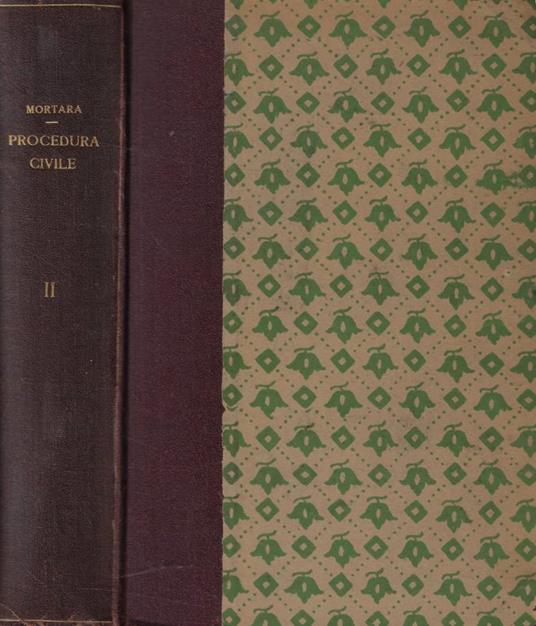 Manuale di procedura civile Vol. 2 - Lodovico Mortara - copertina