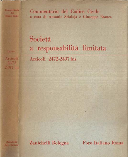 Società a responsabilità limitata Articoli 2472 - 2497 bis - Gerardo Santini - copertina