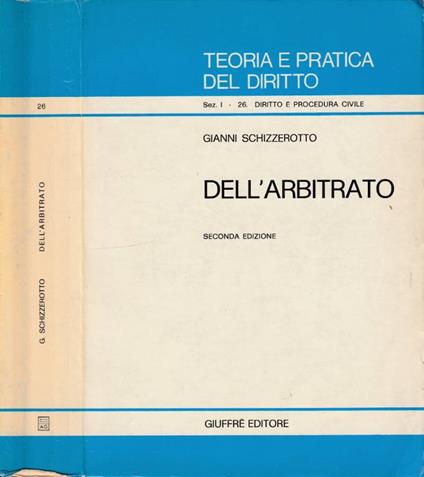 Dell'arbitrato - Gianni Schizzerotto - copertina