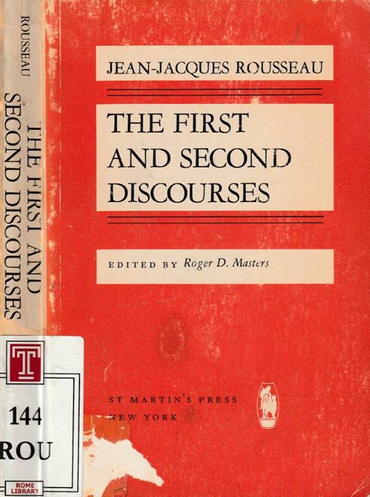 The first and second discourses - Jean-Jacques Rousseau - copertina