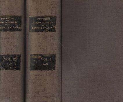 Nòvo dizionàrio universale della lingua italiana - Policarpo Petrocchi - copertina