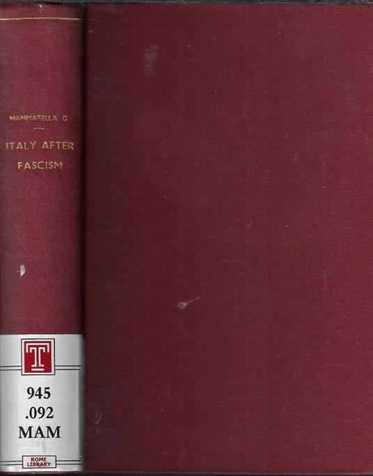 Italy after fascism - Giuseppe Mammarella - copertina