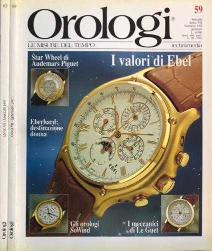 Orologi anno VII, n 59,63 gennaio, maggio 1993 - copertina