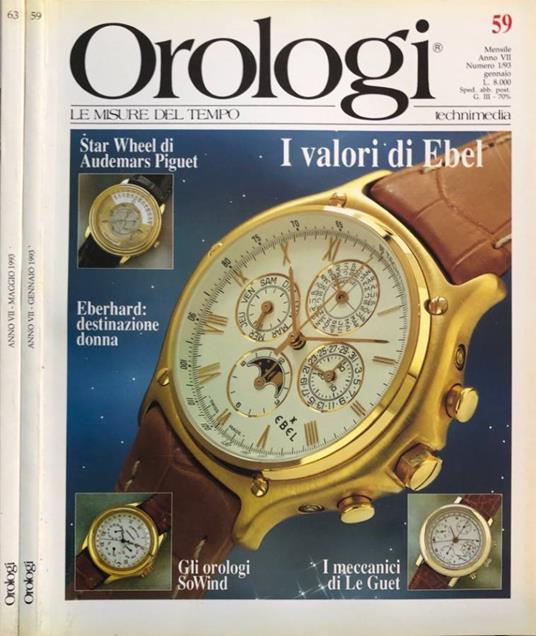 Orologi anno VII, n 59,63 gennaio, maggio 1993 - copertina