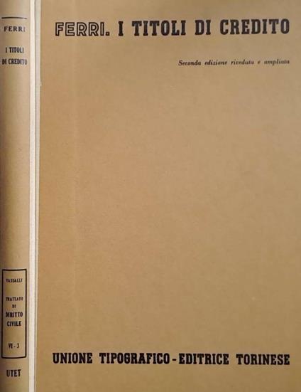 Titoli di credito - Giuseppe Ferri - copertina