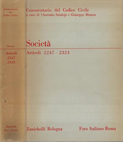 Società Articoli 2247 - 2324 - Giuseppe Ferri - copertina